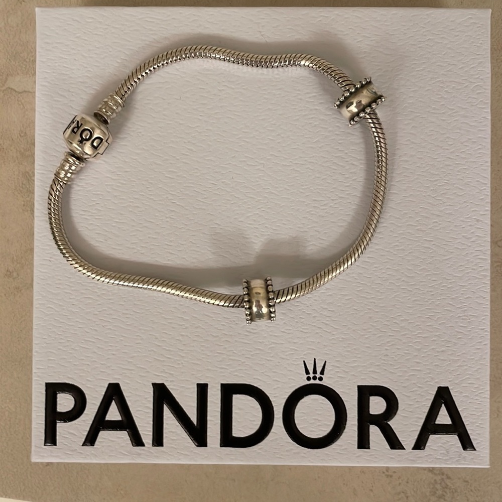 Pandora barrel clasp snake chain bracelet